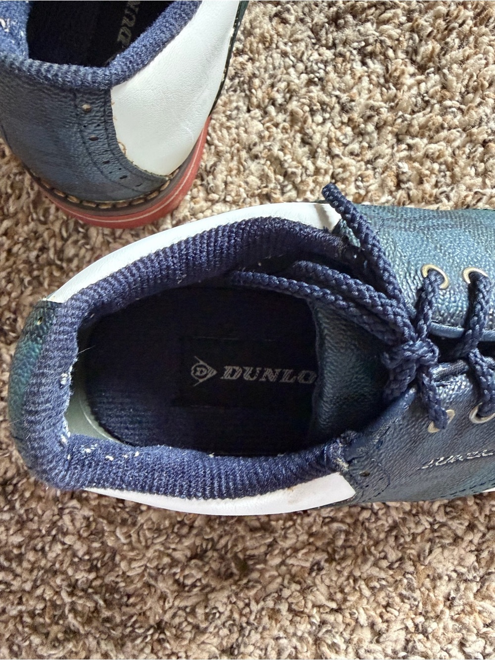 Women’s Two-Tone White and Plaid Golf Shoes - Picture 4 of 8